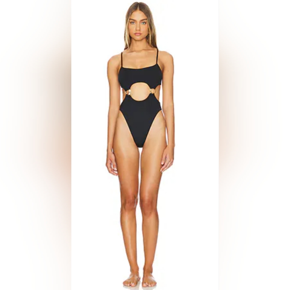 NWT Riot Swim Bora One Piece Swimsuit BLACK